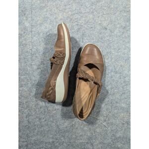 Aetrex Annie Adjustable Mary Jane Shoes Brown Walking Comfort Size 9-9.5